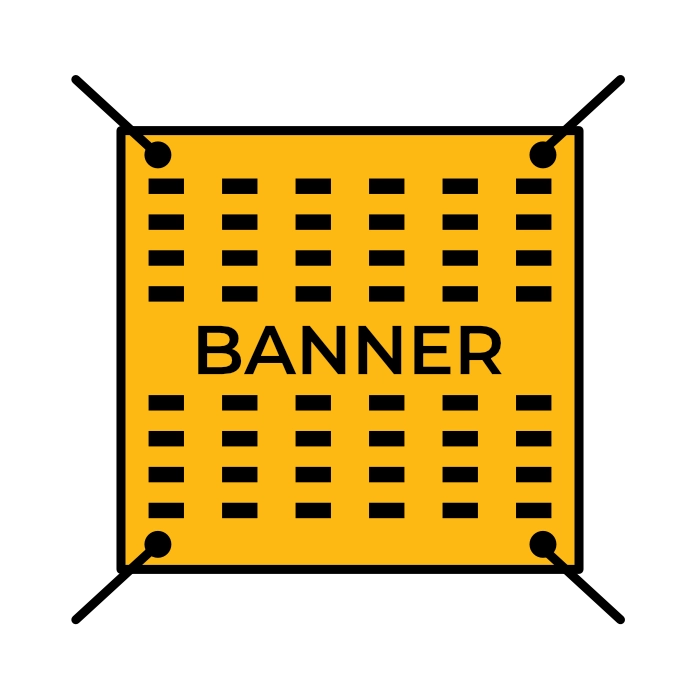 Printoly Perforated Banner Icon Printoly ™